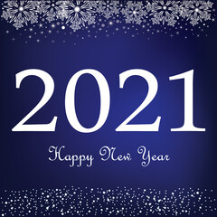 Obraz na płótnie Canvas Happy new year 2021 banner, logo, template. Vector illustration