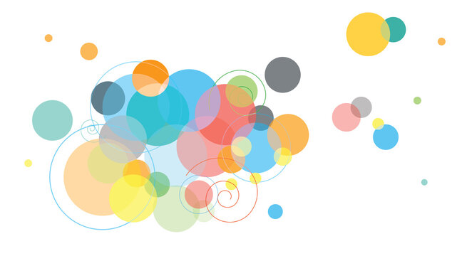 background with colorful  bubbles vector design 