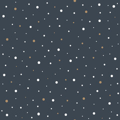 Christmas Night Vector repeat pattern snow flakes