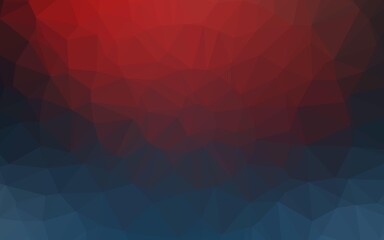 Dark Blue, Red vector triangle mosaic cover.