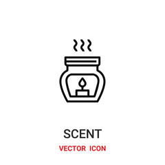 scent icon vector symbol. scent symbol icon vector for your design. Modern outline icon for your website and mobile app design.
