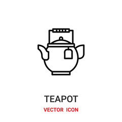teapot icon vector symbol. teapot symbol icon vector for your design. Modern outline icon for your website and mobile app design.