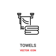 Towel vector icon. Modern, simple flat vector illustration for website or mobile app.Towels symbol, logo illustration. Pixel perfect vector graphics	