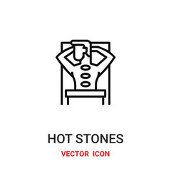 hot stones icon vector symbol. hot stones symbol icon vector for your design. Modern outline icon for your website and mobile app design.