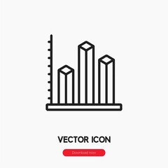 bar chart icon vector sign symbol