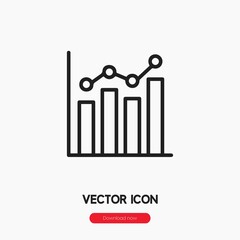 bar chart icon vector sign symbol
