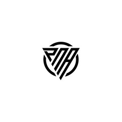 Initial letter PNA triangle monogram simple modern clean vector logo 
