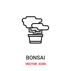 bonsai icon vector symbol. bonsai symbol icon vector for your design. Modern outline icon for your website and mobile app design.
