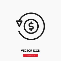Obraz premium refund icon vector sign symbol