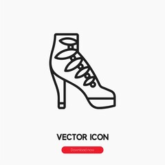 high heel shoe icon vector sign symbol