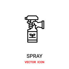 spray icon vector symbol. spray symbol icon vector for your design. Modern outline icon for your website and mobile app design.