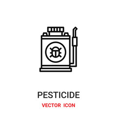 pesticide icon vector symbol. pesticide symbol icon vector for your design. Modern outline icon for your website and mobile app design.