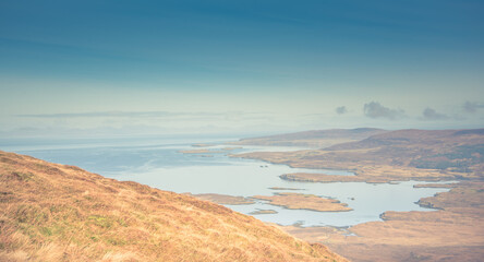 Isle of Skye landscape - Loch Bracadale, Cuillin Mountains, Atlantic Ocean