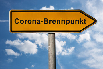 Wegweiser Corona-Brennpunkt