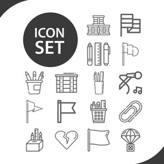 Simple set of siege related lineal icons.