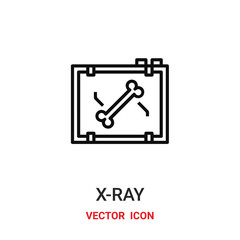 x-ray icon vector symbol. x-ray symbol icon vector for your design. Modern outline icon for your website and mobile app design.