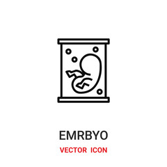 embryo icon vector symbol. embryo symbol icon vector for your design. Modern outline icon for your website and mobile app design.