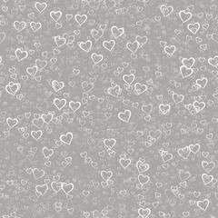 Seamless Hearts sprayed on background - Happy Valentine Day Decoration Seamless Pattern