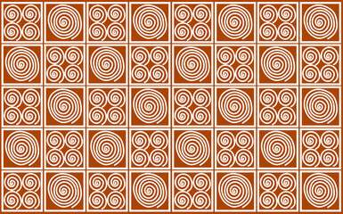 The spiral pattern on ancient pottery