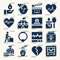 Simple set of dear related filled icons.