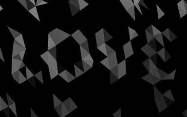 Dark Silver, Gray vector abstract polygonal texture.