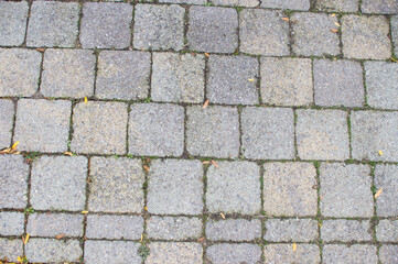 Gray cobble stone pattern background