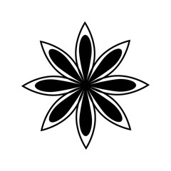 Abstract Flower icon. Flower icon vector, in trendy flat style isolated on white background. Flower icon image, Flower icon illustration