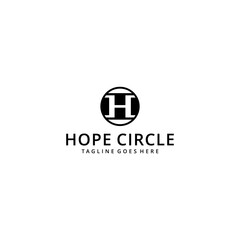 Creative illustration modern circle H sign geometric logo design template