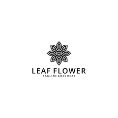 Fototapeta na wymiar Creative simple Artistic nature Flower with leaf logo design illustration