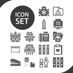 Simple set of serve related filled icons.