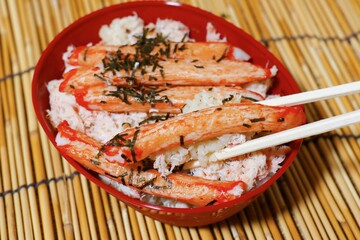 北海道のカニ飯