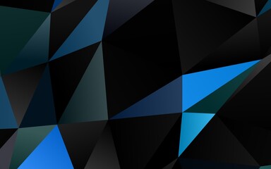 Fototapeta premium Dark Blue, Green vector low poly texture.