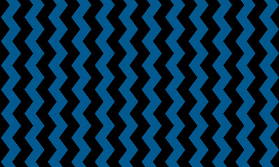 Seamless wavy blue black zig zag chevron pattern vector