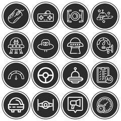 16 pack of stewart  lineal web icons set