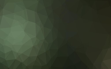 Obraz premium Dark Green vector shining triangular template.