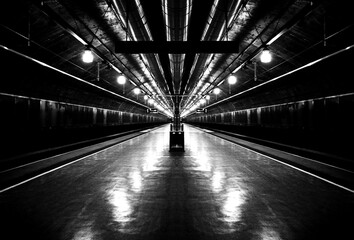 Obraz premium Train and subway station in Oslo Norway