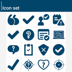 Simple set of matthew related filled icons.