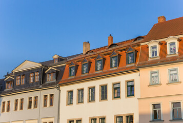 Historic houses on the Frauenplan square of Weimar, Germany