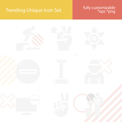 Simple set of defeat related filled icons.