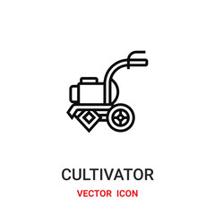 cultivator icon vector symbol. cultivator symbol icon vector for your design. Modern outline icon for your website and mobile app design.