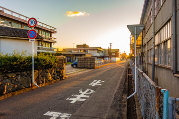 街の夕景