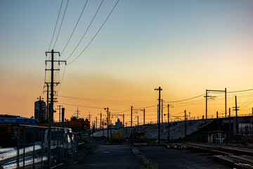 街の夕景