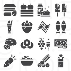 16 pack of poisoning  filled web icons set