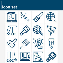 Simple set of traction related lineal icons.
