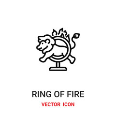 ring of fire icon vector symbol. ring of fire symbol icon vector for your design. Modern outline icon for your website and mobile app design.