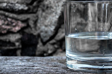 A glass of clean, clear and healthy water.