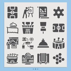 Simple set of rendering related filled icons.