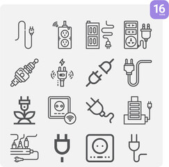 Simple set of persist related lineal icons.