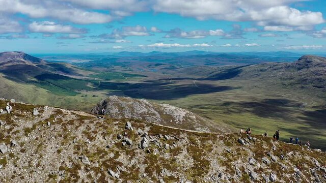 Errigal, a 751 m mountain near Gweedore in County Donegal, Ireland. With its breathtaking panoramic views, Errigal is the tallest mountain peak in County Donegal situated near Glenveagh National Park