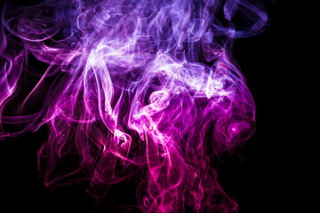 Obraz premium Colored smoke on black background